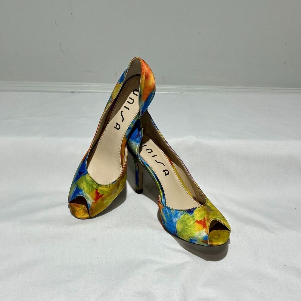 UNISA Colorful Peep-Toe Heels  Size 6